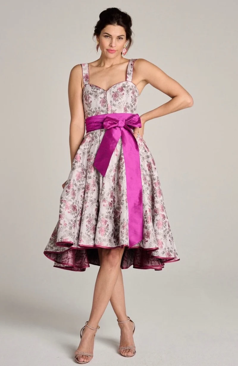Blumen Dirndlkleid in berry pink - Oleandre