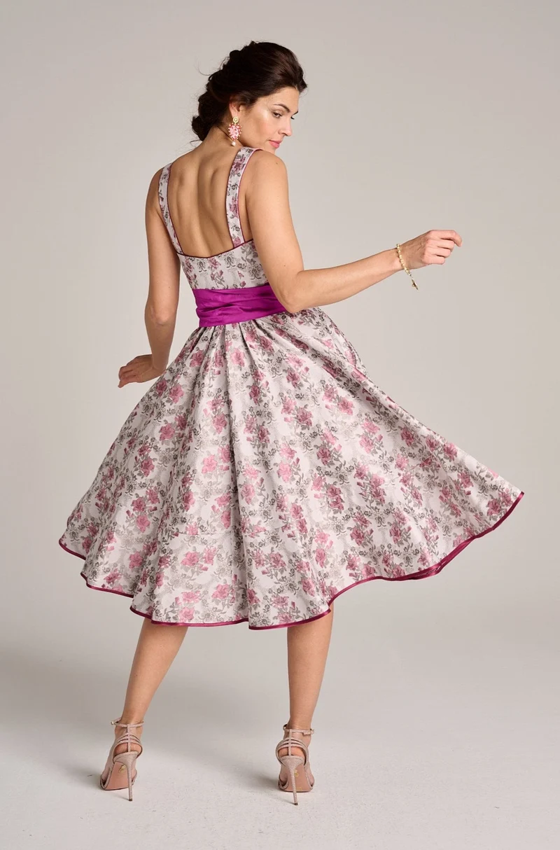 Blumen Dirndlkleid in berry pink - Oleandre