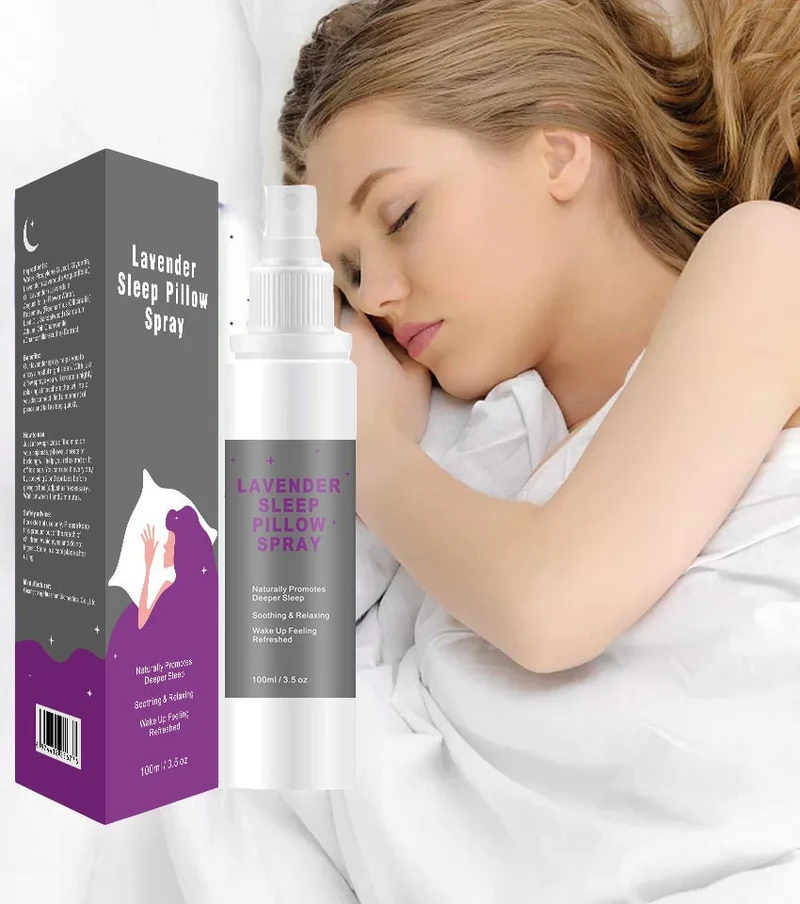 Natürliches Lavendelöl-Aromatherapie-Kissenspray für tiefen Schlaf
