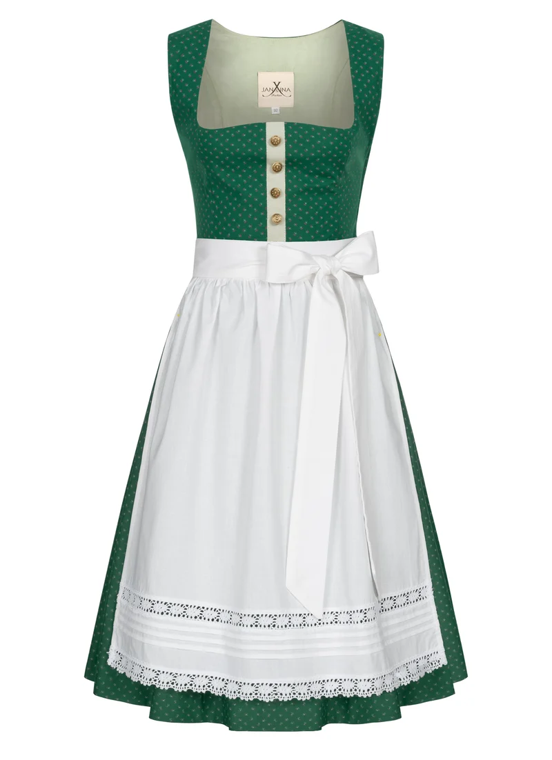 BW DIRNDL VINTAGE FLOWERS SMARAGDGRÜN