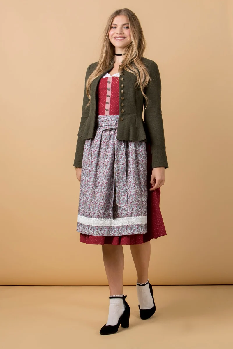 BW DIRNDL VINTAGE FLOWERS BLUTROT