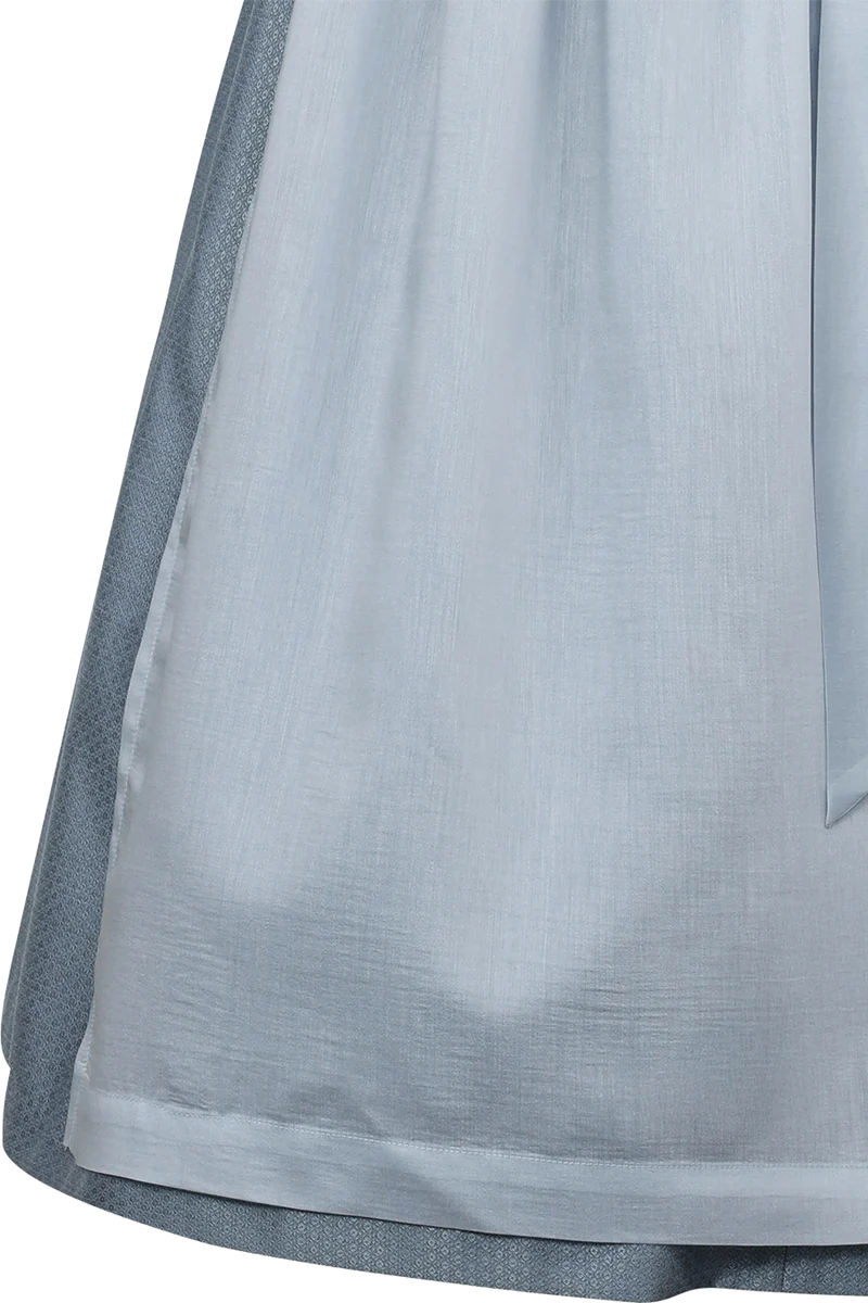 Midi-Samtdirndl mit abnehmbaren Flügelärmeln Hochwinkel 70cm - himmelblau