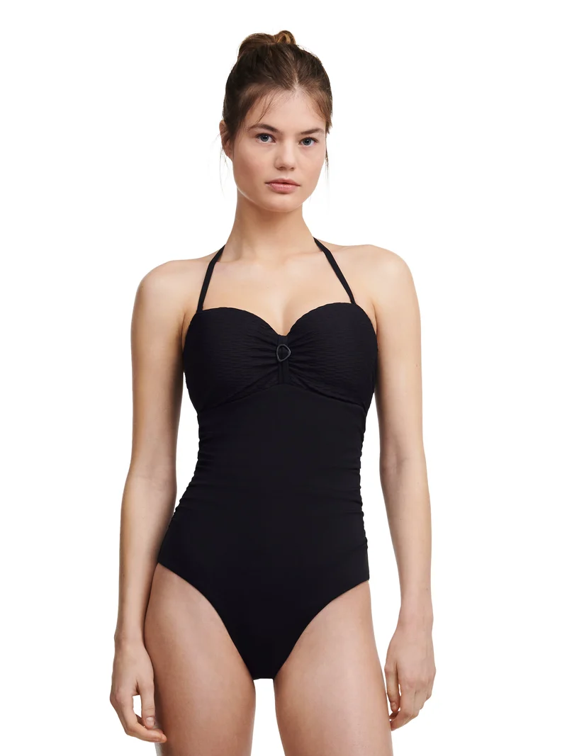 Femilet Bademode – Bonaire Bandeau T-Shirt Badeanzug Schwarz