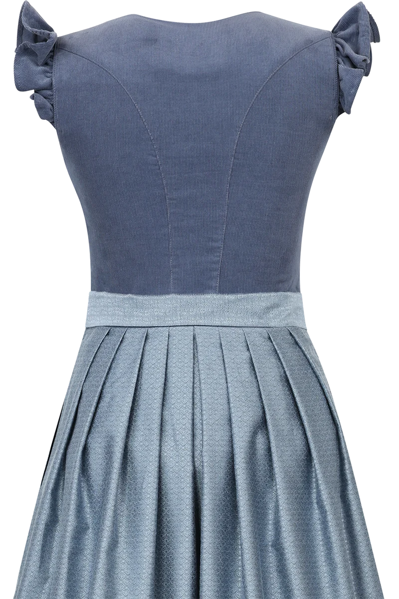 Midi-Corddirndl mit abknöpfbaren Flügelärmeln Ansfelden 70cm - himmelblau