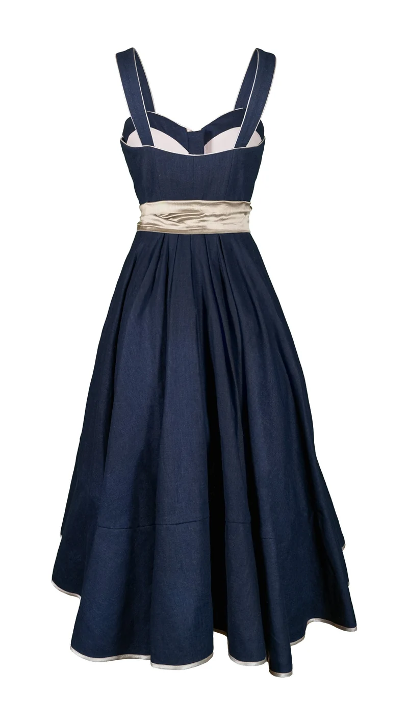Designerdirndl in nachtblau - Porto