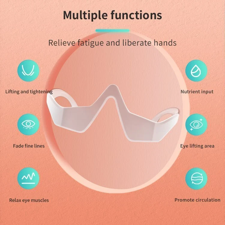 Augenmassagegerät mit Rotlichttherapie und Mikrostromfunktion zur Reduzierung von Augenringen und Schwellungen unter den Augen.