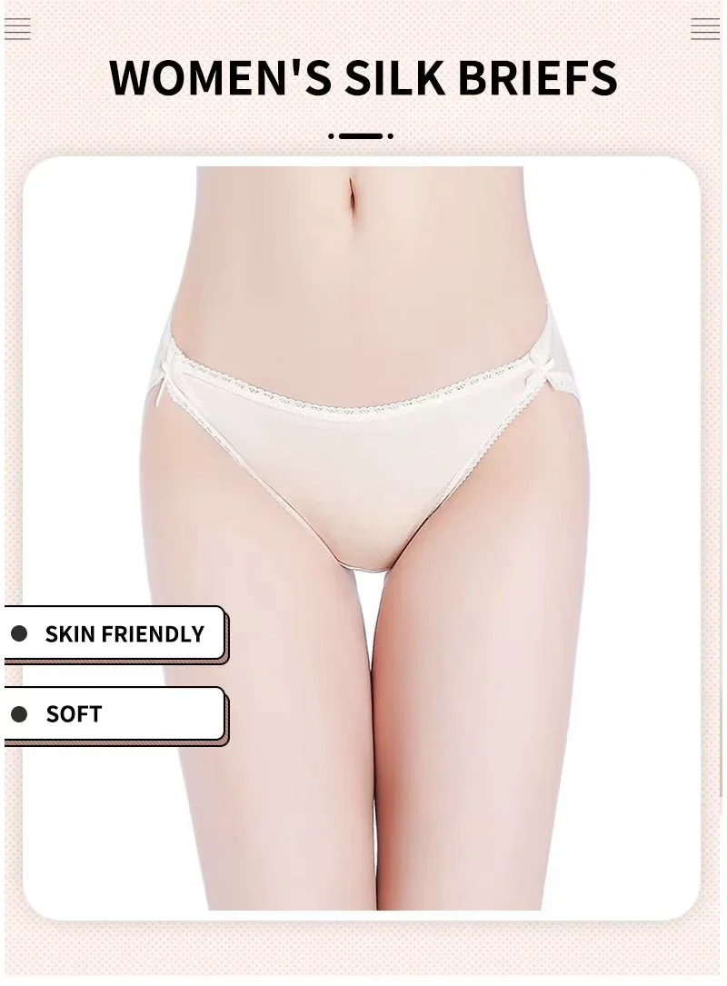 Nude Pink, einfarbig, sexy und bequem, nahtloser Seidenslip