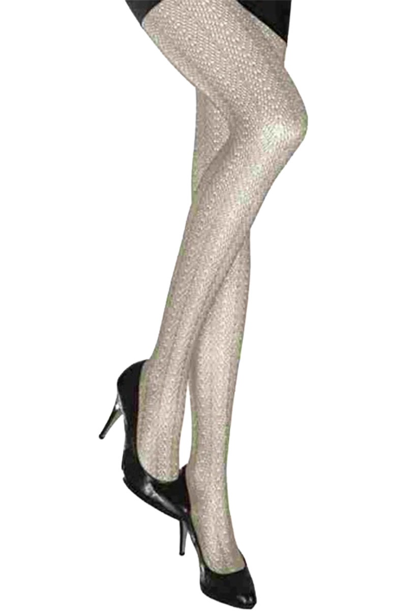 Damen Ajour-Strumpfhose - ivory
