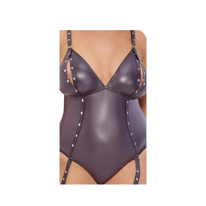 Stringbody XL-3XL mit soften Bein- und Handfesseln "Leya"