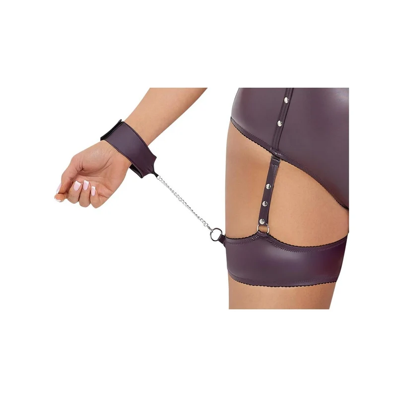 Stringbody XL-3XL mit soften Bein- und Handfesseln "Leya"