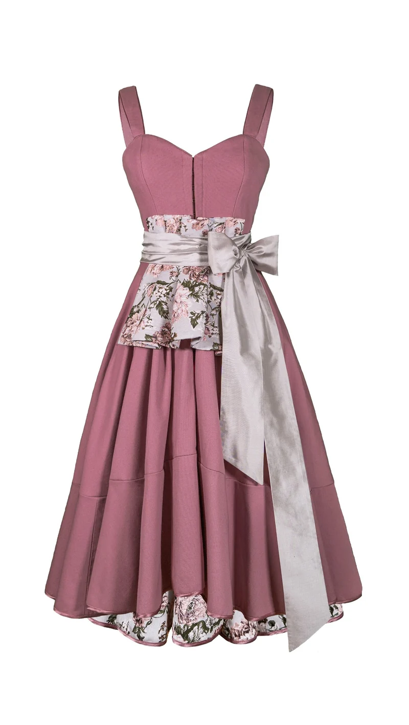 Designerdirndl in malve-rose - Loule