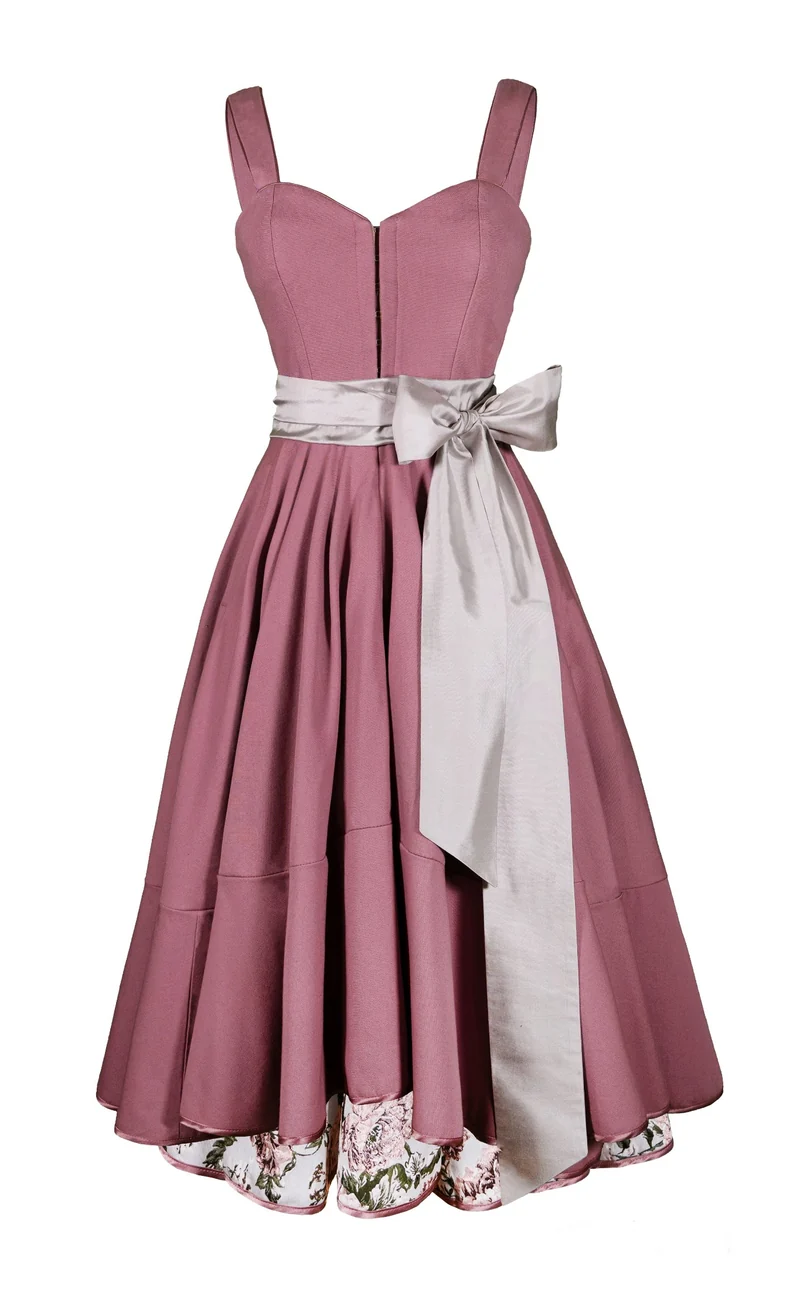 Designerdirndl in malve-rose - Loule