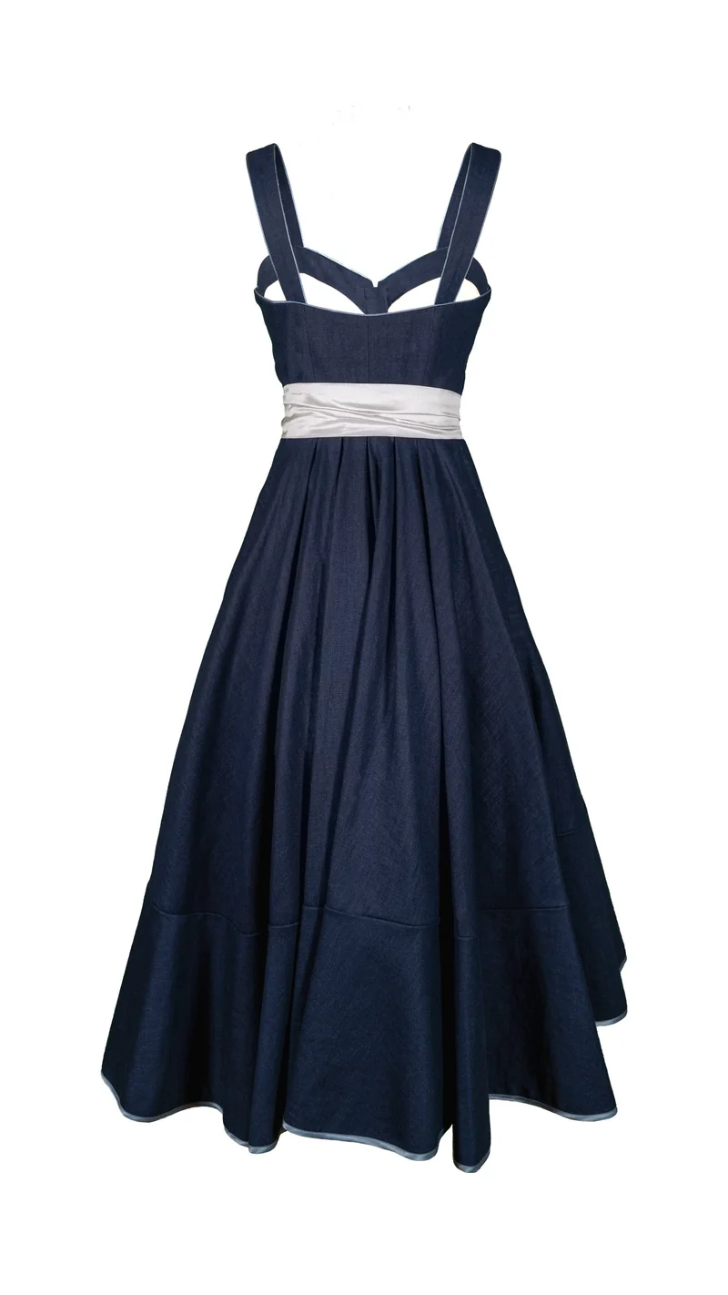 Designerdirndl in nachtblau, rauchgrau - Coimbra