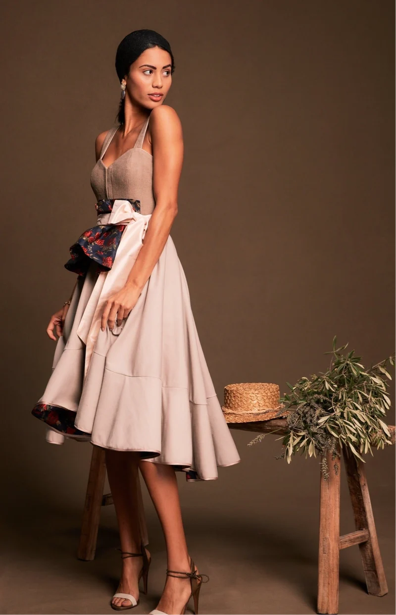 Trachtenkleid in beige, sand - Douro