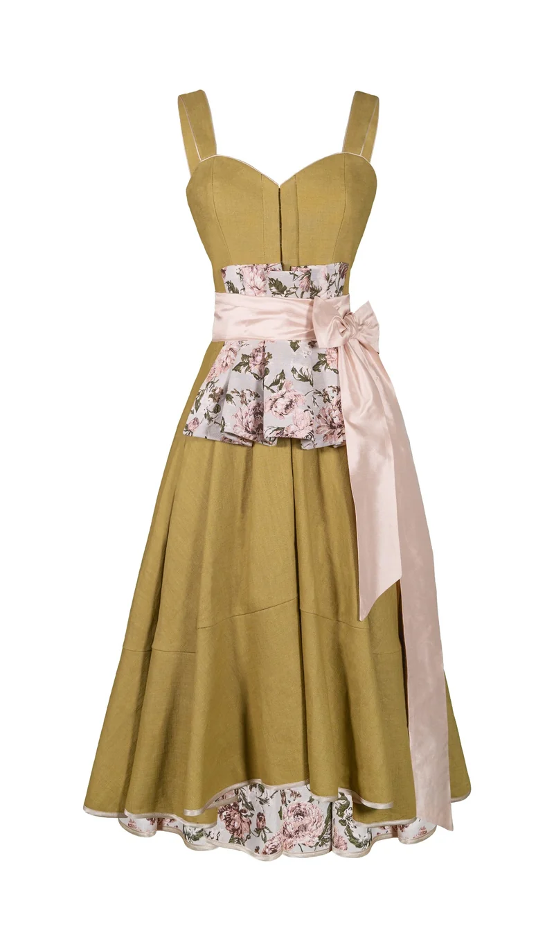 Designerdirndl in kiwi, rose - Luz