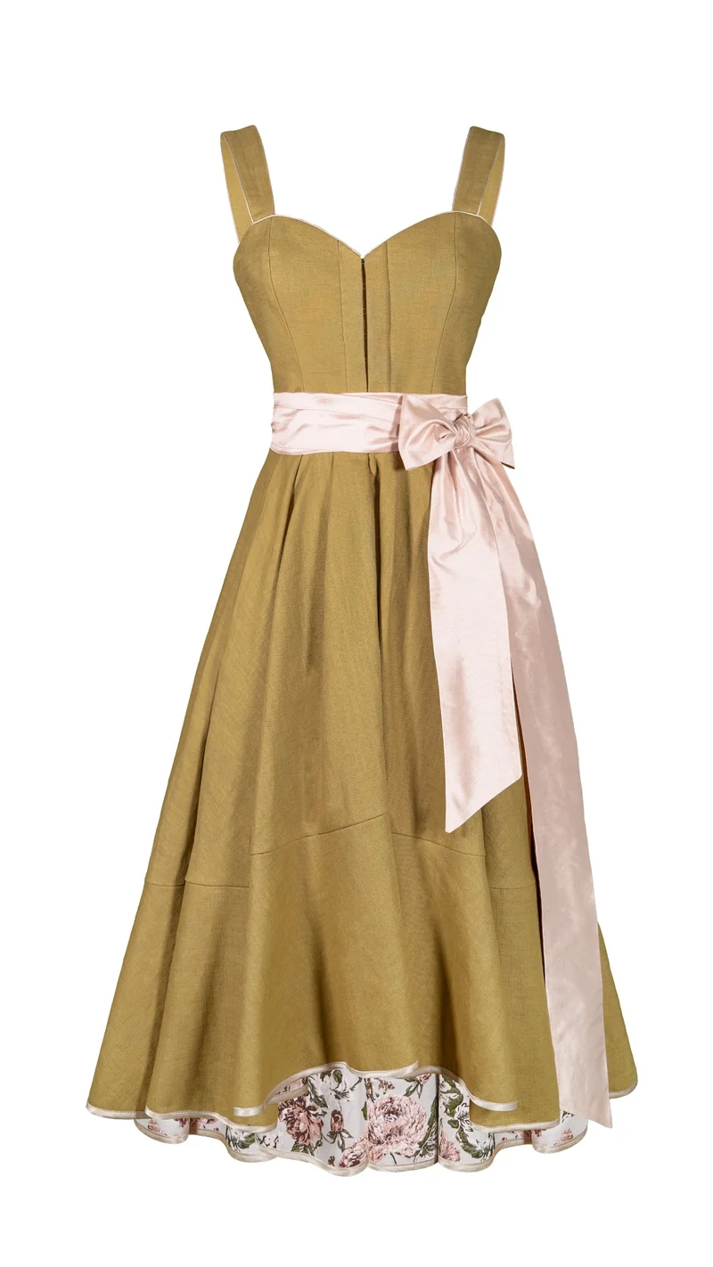 Designerdirndl in kiwi, rose - Luz