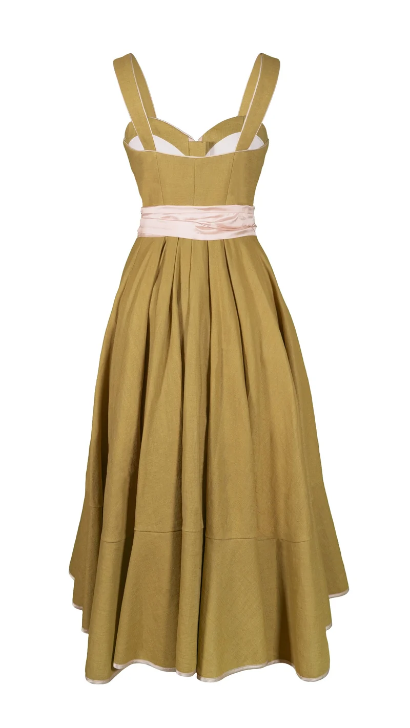 Designerdirndl in kiwi, rose - Luz