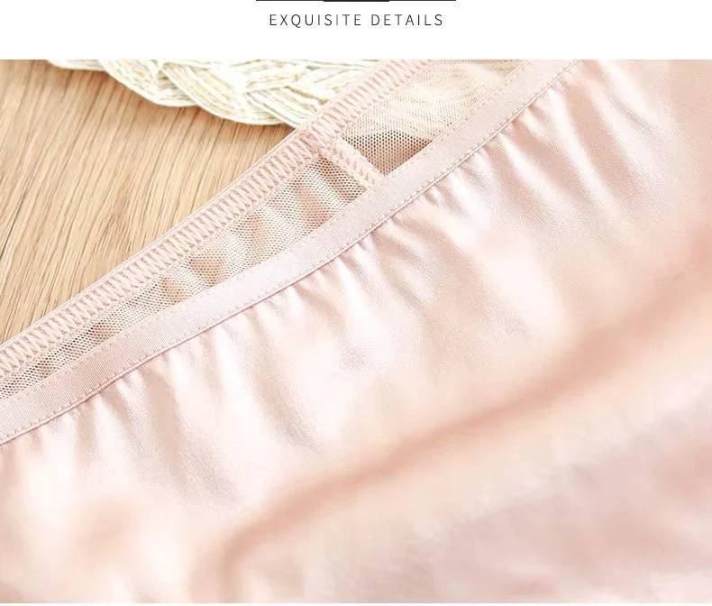 Nahtloser Slip aus rosafarbener Seide für ultraweichen Tragekomfort und unsichtbare, glatte Passform unter der Kleidung