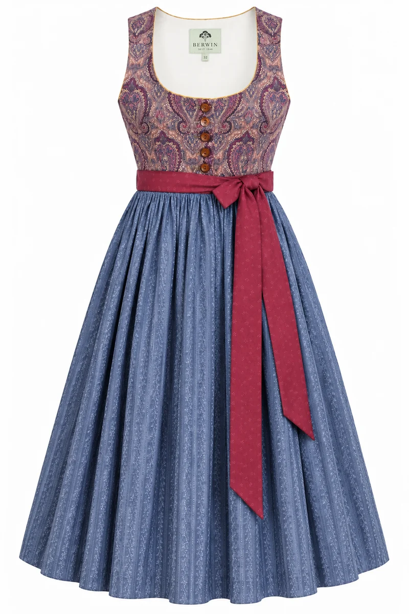 Umstandsdirndl aus Paisleydruck