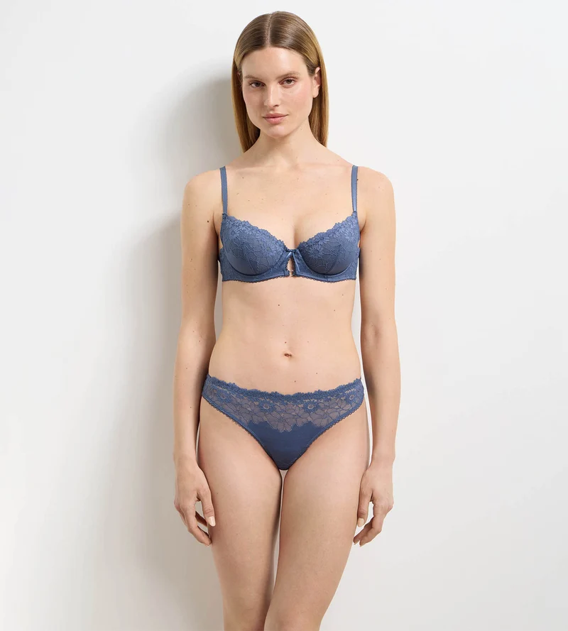 Brazili-Slip für Damen in Puderblau von Slow Days Fresh Vibes