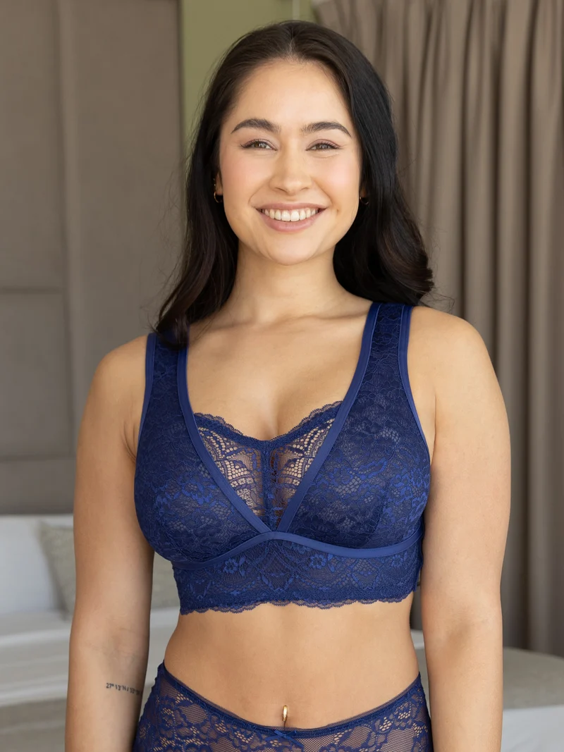 Bralette-Set 2x Eliana Marine/Pale