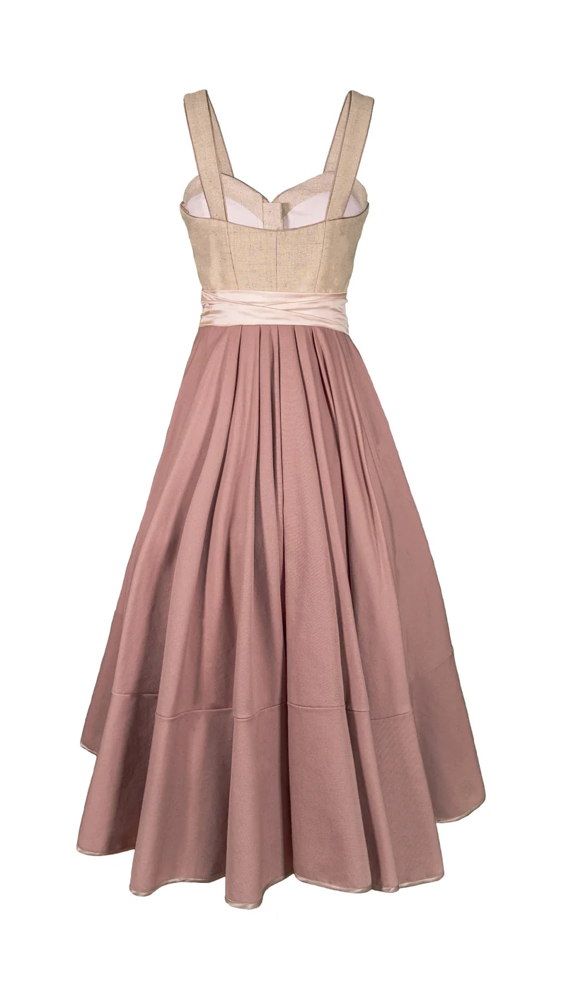 Dirndlkleid in creme, rose - Lisboa