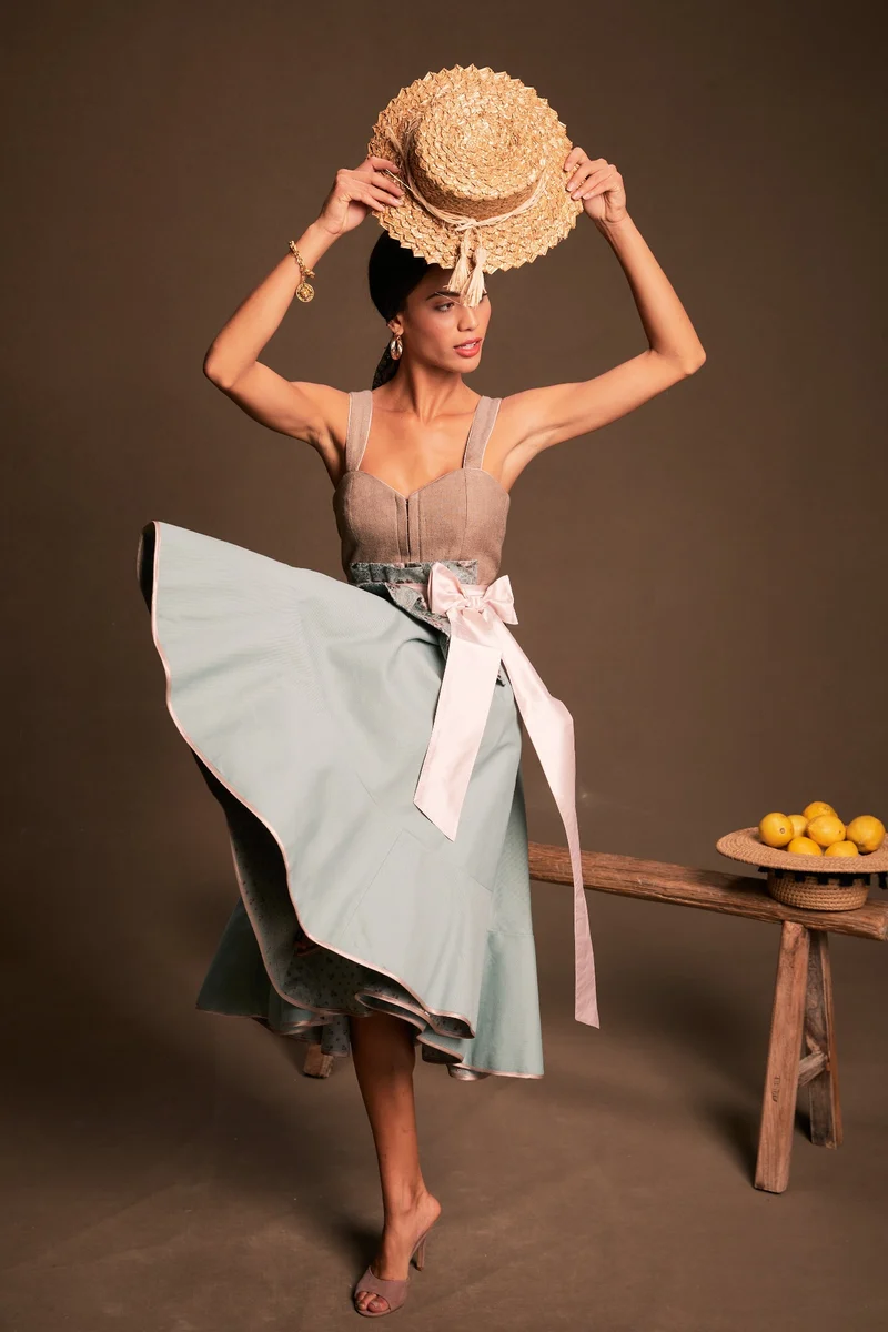 Designerdirndl in aqua - Marinha Comporta