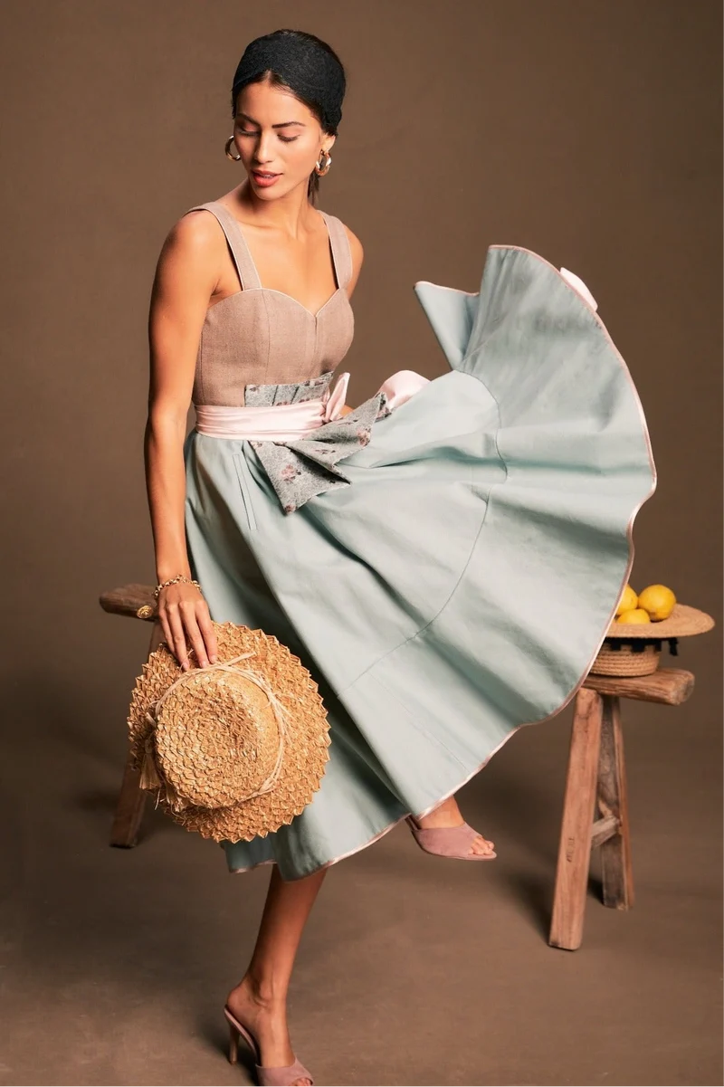 Designerdirndl in aqua - Marinha Comporta