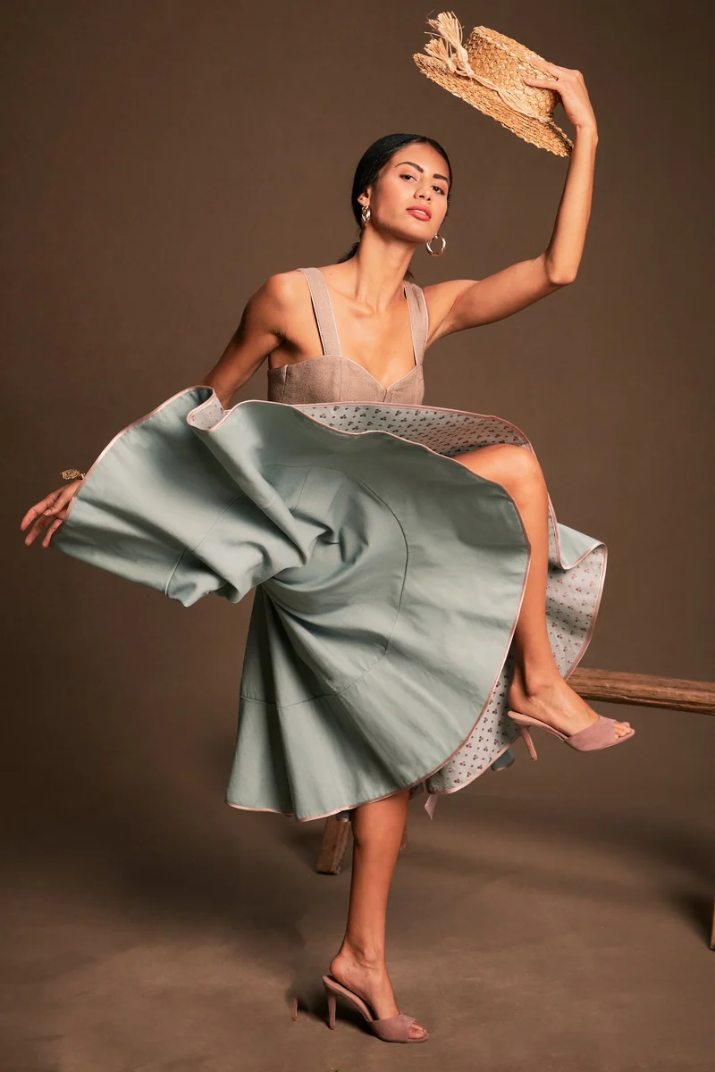 Designerdirndl in aqua - Marinha Comporta