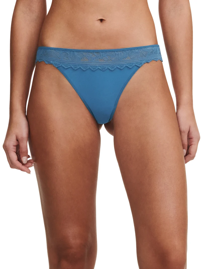Chantelle Easyfeeling - Floral Touch Tanga Jeans Blau