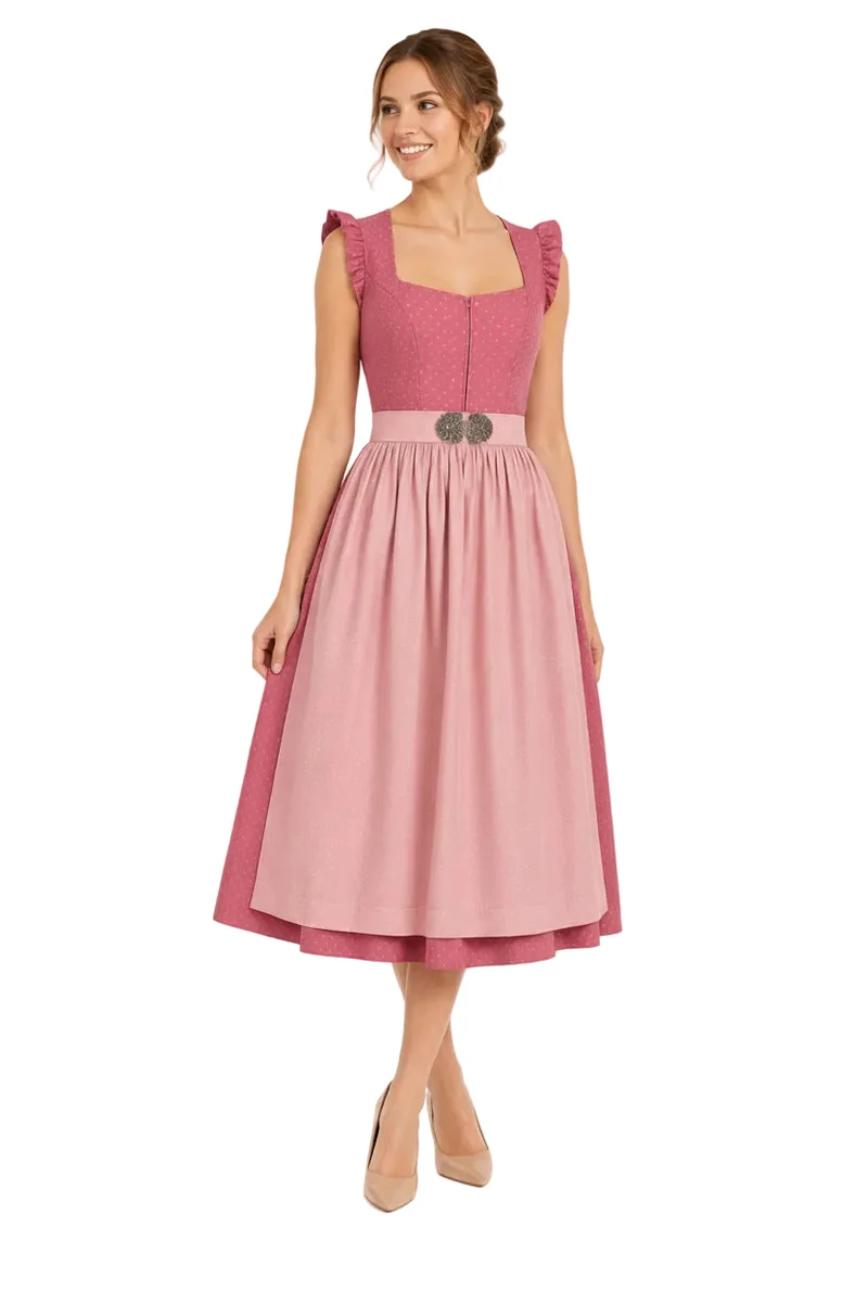 Sommerliches Dirndl mit Rüschenärmeln