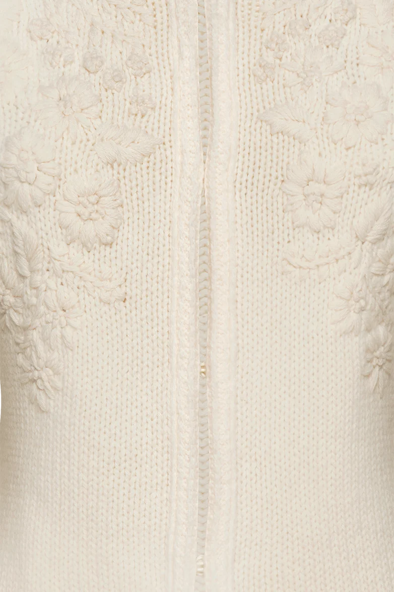 Bouquet-Strickjacke
