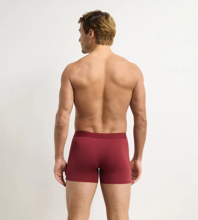 Trendy Boxershorts für Herren in Granatrot