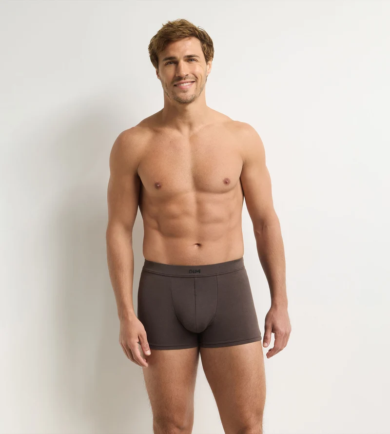 Herren-Boxershorts mit elastischem Bund in tiefem Schokoladenbraun „Gentleman“