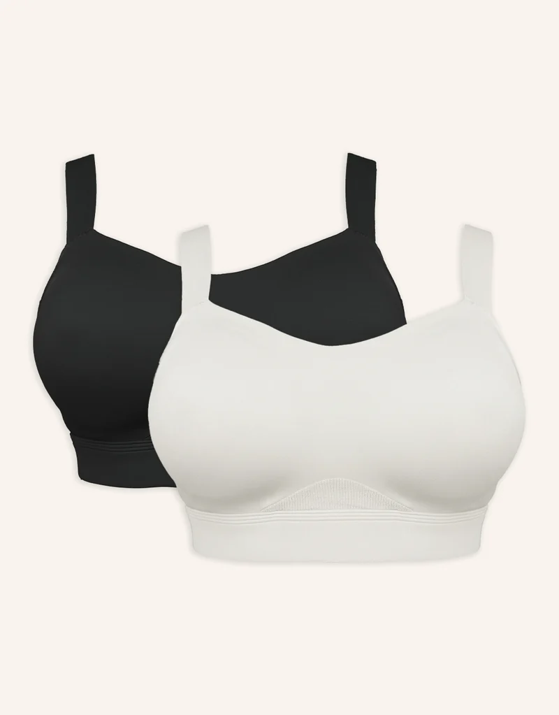Sport-BH-Set 2x Jive Black/Ivory