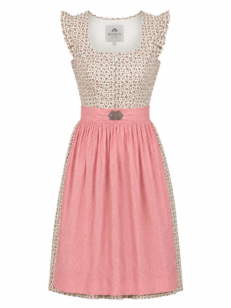 Geblümtes Dirndl mit Flügelarm