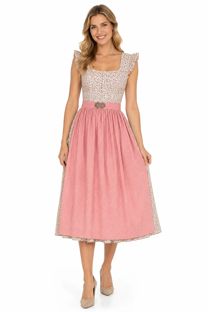 Geblümtes Dirndl mit Flügelarm