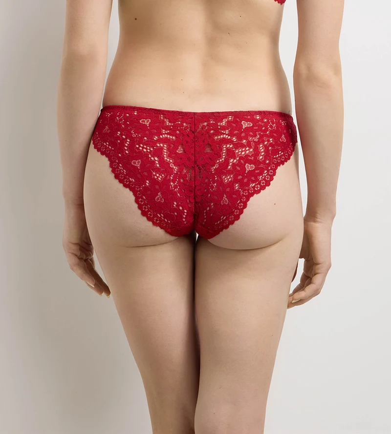Roter Slip mit hoher Taille „Burning Eclat“