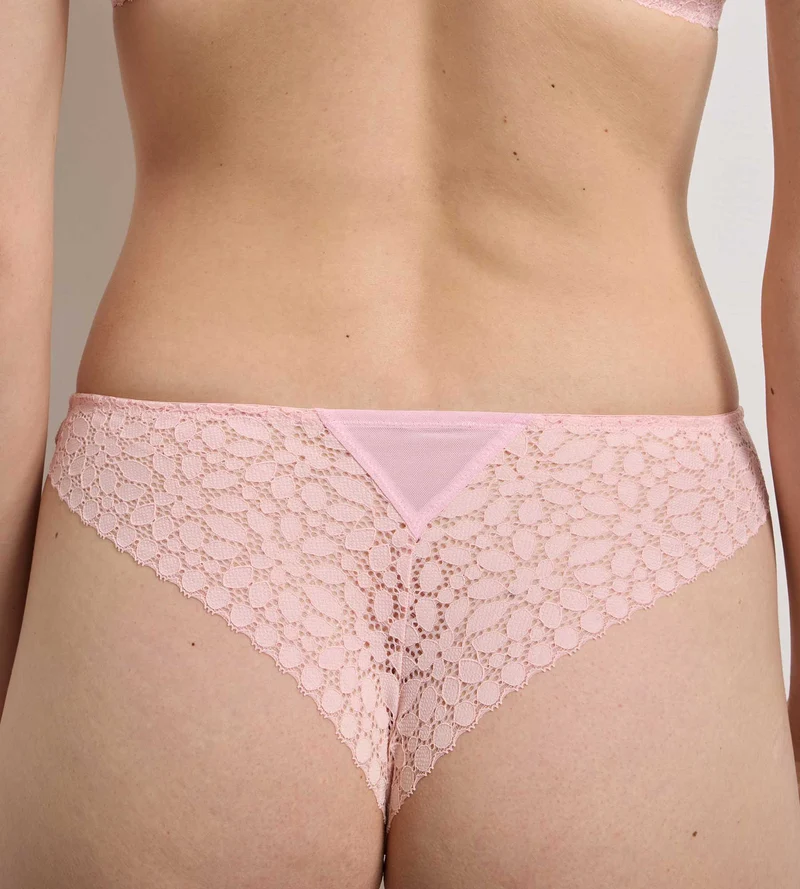 Tanga in Blütenrosa Daily Dentelle