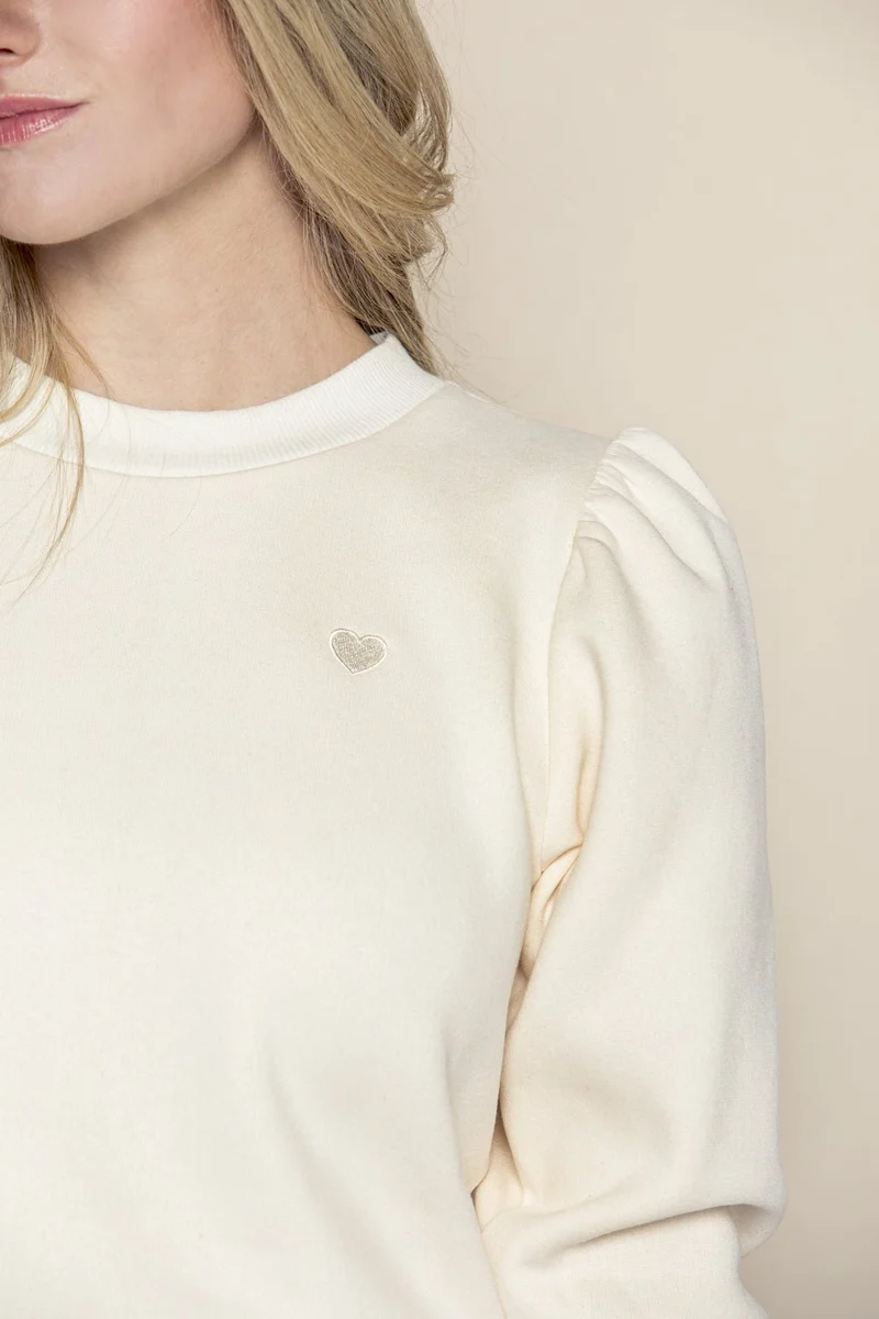 HEART SWEATER ECRU