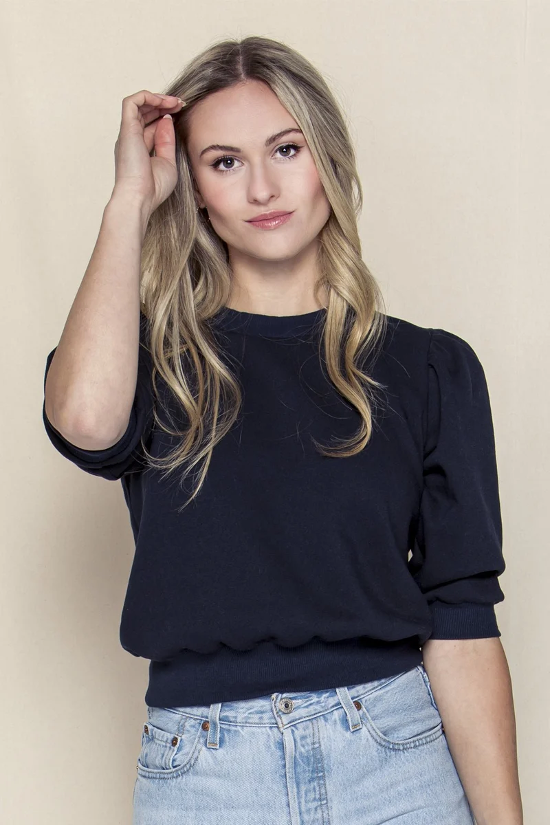 HEART SWEATER NAVY