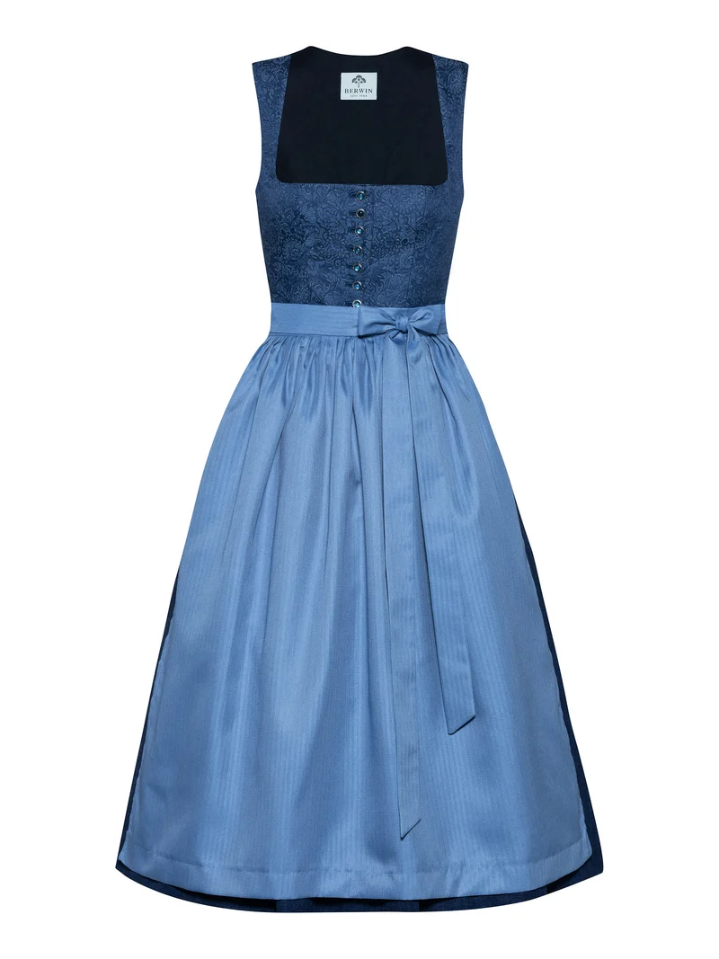 Klassisches Paisley-Dirndl mit Fischgrat-Schürze