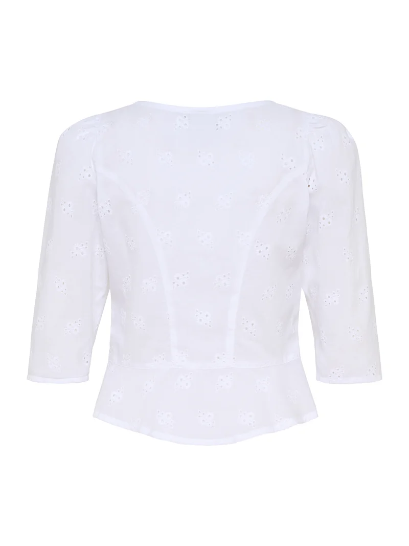 Miederbluse allover bestickt