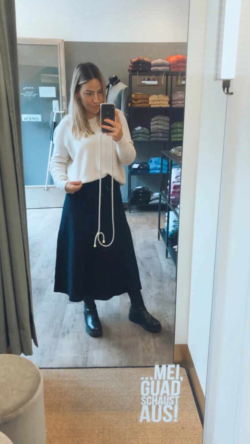 FASHION STRICK ROCK A-LINIE NAVY
