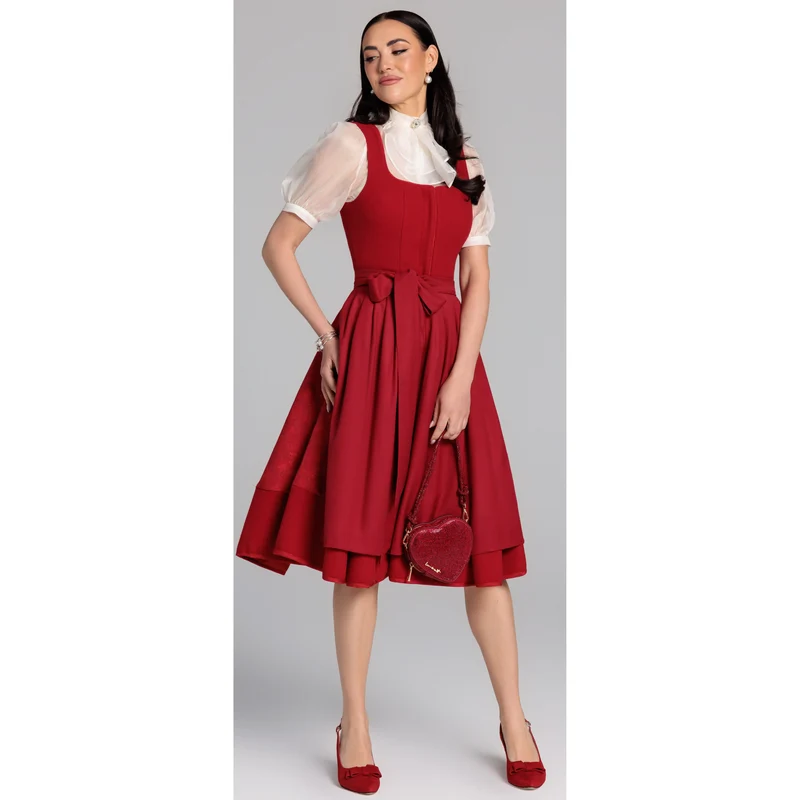 Dirndl Amalie in purpurrot