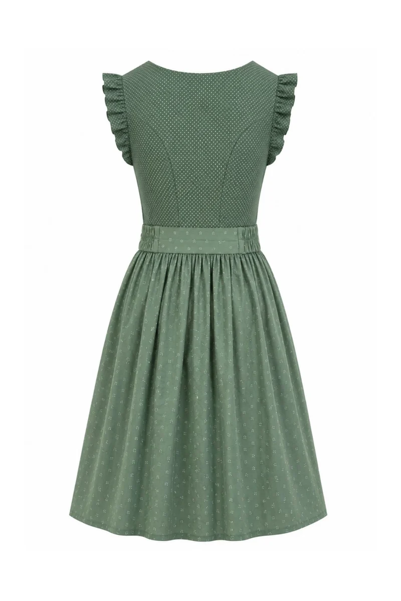 Baumwolldirndl mit Flügerlarm und Schliesse