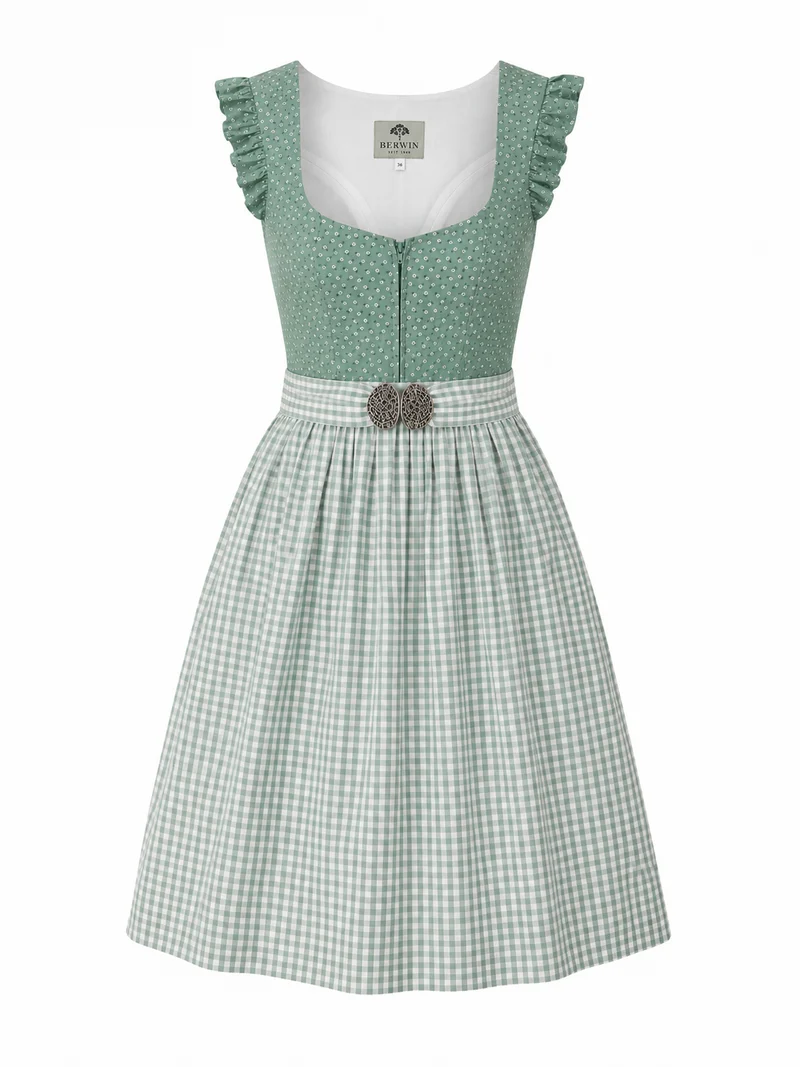 Baumwolldirndl mit Flügerlarm und Schliesse