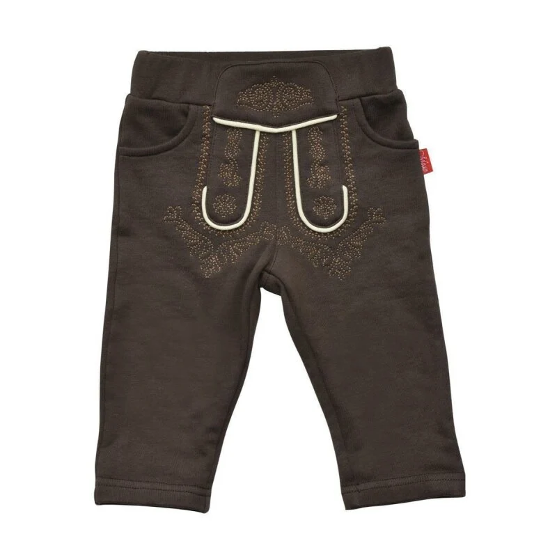 Kinderlederhose Pozzi lang in braun