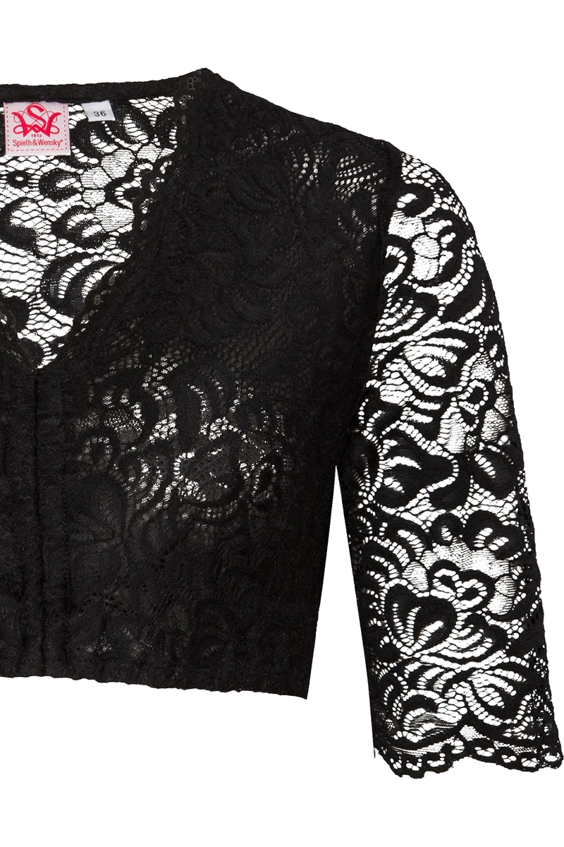 Dirndlbluse aus Spitze - schwarz