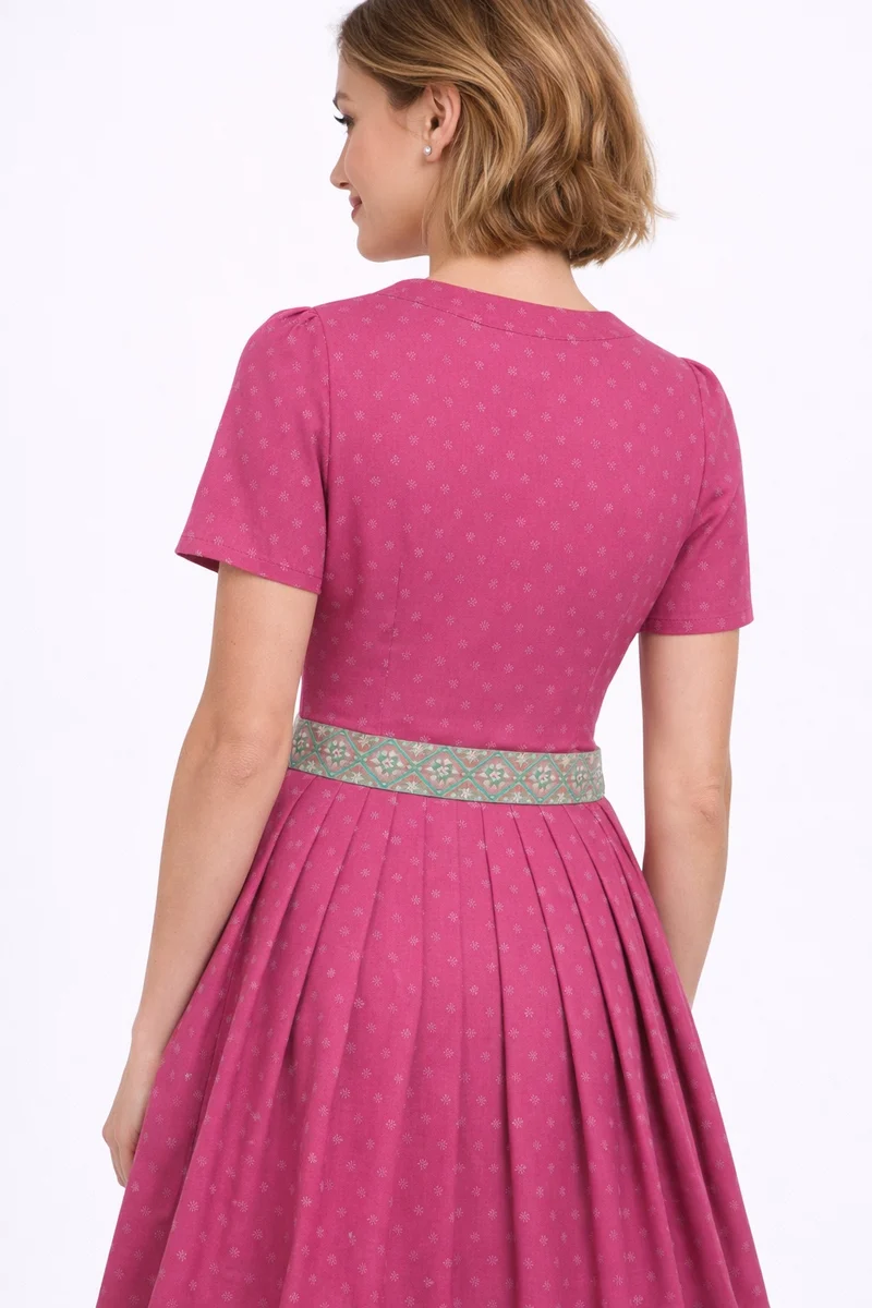 Blümchendruck-Kleid mit kurzem Arm